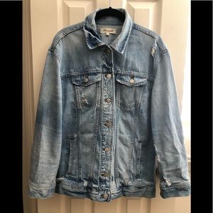 Madewell oversized, distressed jean jacket